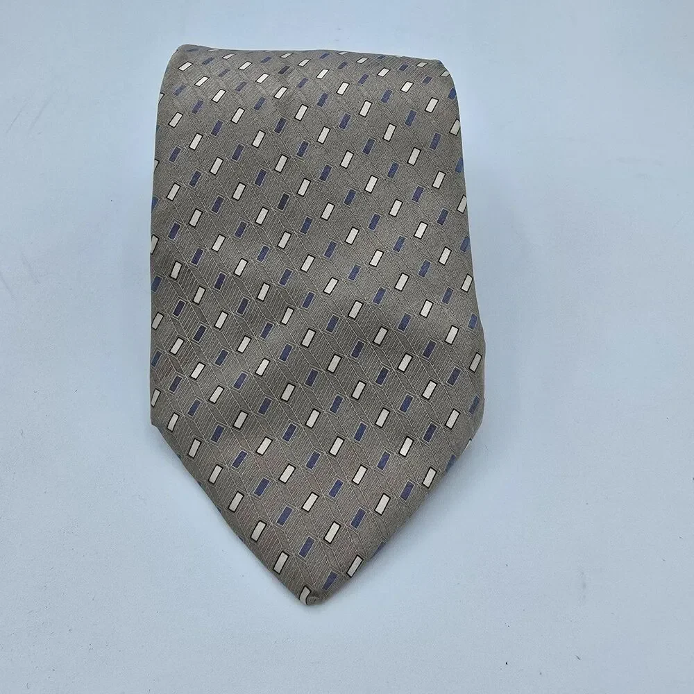 RBM Collection Necktie Tie Men Multicolor Geometric 100% Silk Vintage 57 x 4